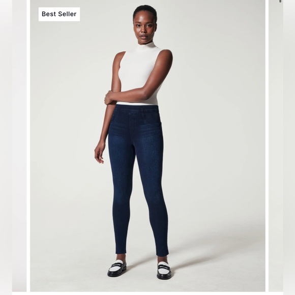 Jean-ish® Ankle Leggings by Spanx L Spanx Jean Leggings - Picture 2 of 9